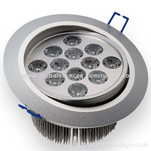 12W LED Ceiling Spotlight, 85-265V AC/12-24V DC Voltage, Aluminum Housing, Isolated LED Driver